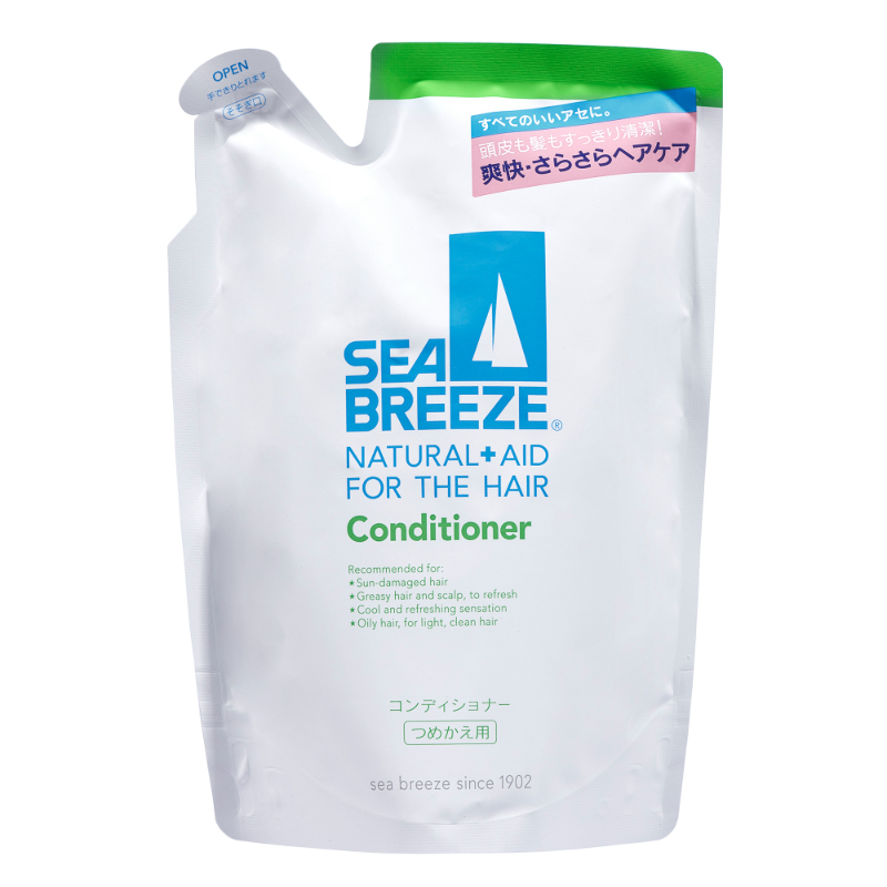 1号仓-SEABREEZE海帆 新版  呵护发丝 减少干涩 清爽柔顺 护发素 替换装 400ml 薄荷醇 洁净清爽