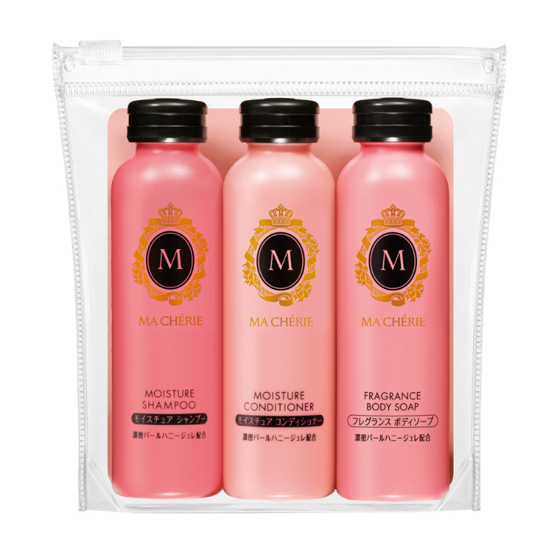 1号仓-MACHERIE玛馨妮 新版  改善毛躁干枯 温和清洁 洗护沐旅行套装 3件组 沐浴乳50ml+洗发水50ml+护发素50ml 出差短途旅行 便携装