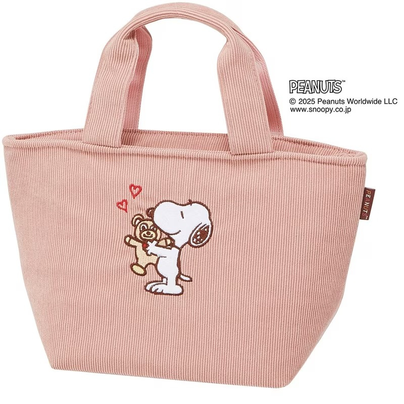 1号仓-斯凯达 轻巧便携 保冷保温 附实用内袋 儿童午餐包 1个 史努比与小熊图案 Skater 便当袋 适合四季使用 拉链封口