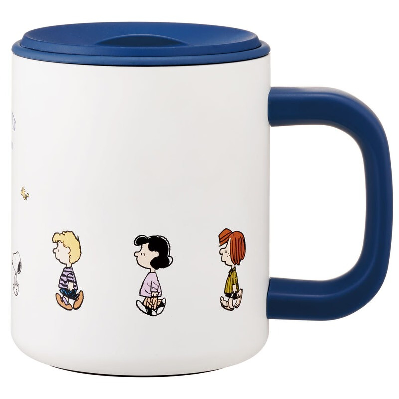 1号仓-斯凯达 双层结构设计 杯底防滑 保温保冷 不锈钢保温杯 附杯盖 330ml 1个 史努比图案 Skater 不易结露 方便直饮