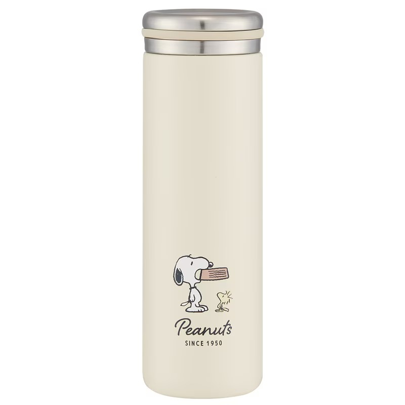 1号仓-斯凯达 双层结构设计 保温保冷 不锈钢保温杯 450ml 1个 史努比图案 Skater 防滑瓶盖 结实耐用