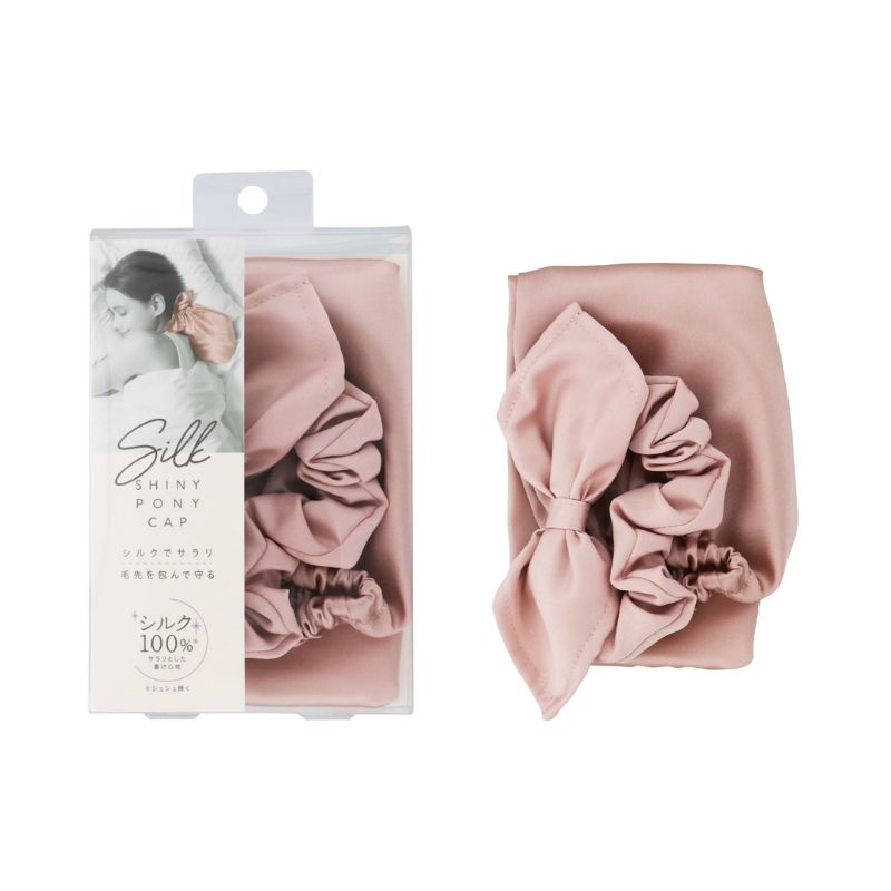 1号仓-蔻吉特 100%真丝 减少摩擦 发尾护理 防打结发袋 1个 香槟粉 防静电 睡帽睡眠发带 触感顺滑
