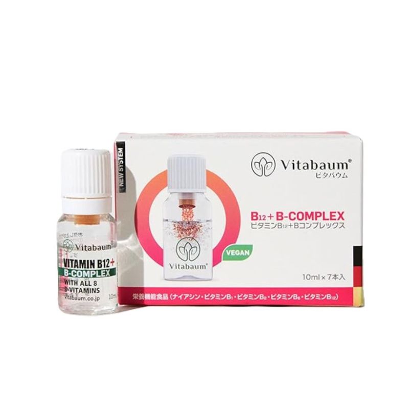 2号仓-Vitabaum 双层瓶结构 维生素B12＋B族复合 浓缩精华 营养液 10ml×7支 鲜活营养 无添加 口感顺滑 独立小瓶包装