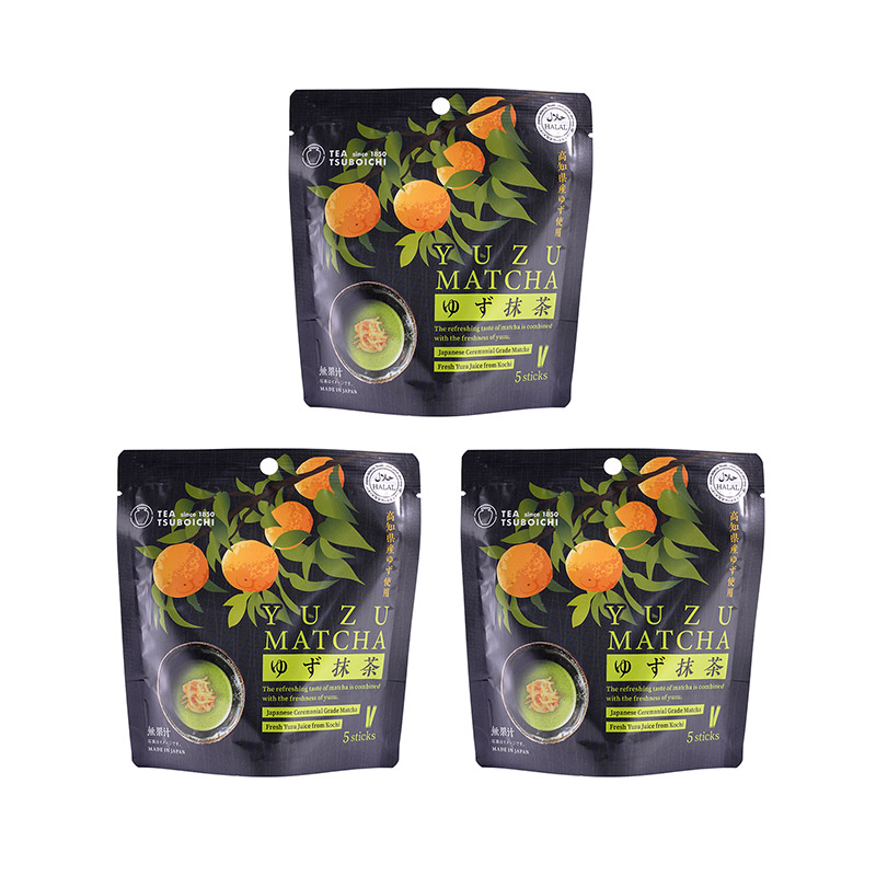 2号仓-壶市制茶本铺 日式风味 酸甜平衡 口感清爽 柚子抹茶粉 10g×5条 3个装 独立包装 冷热皆宜 无添加配方